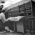 Ken Thompson (sitting) and Dennis Ritchie at PDP-11